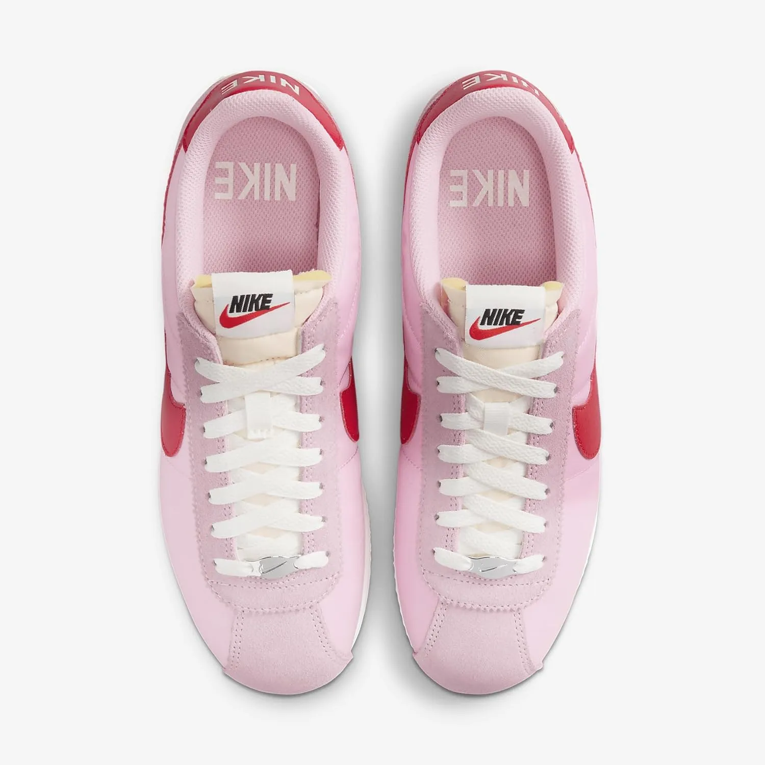 Nike Cortez Textile Shoes (HF9994-600, Medium Soft Pink/Sail/Team Orange/Fire Red)