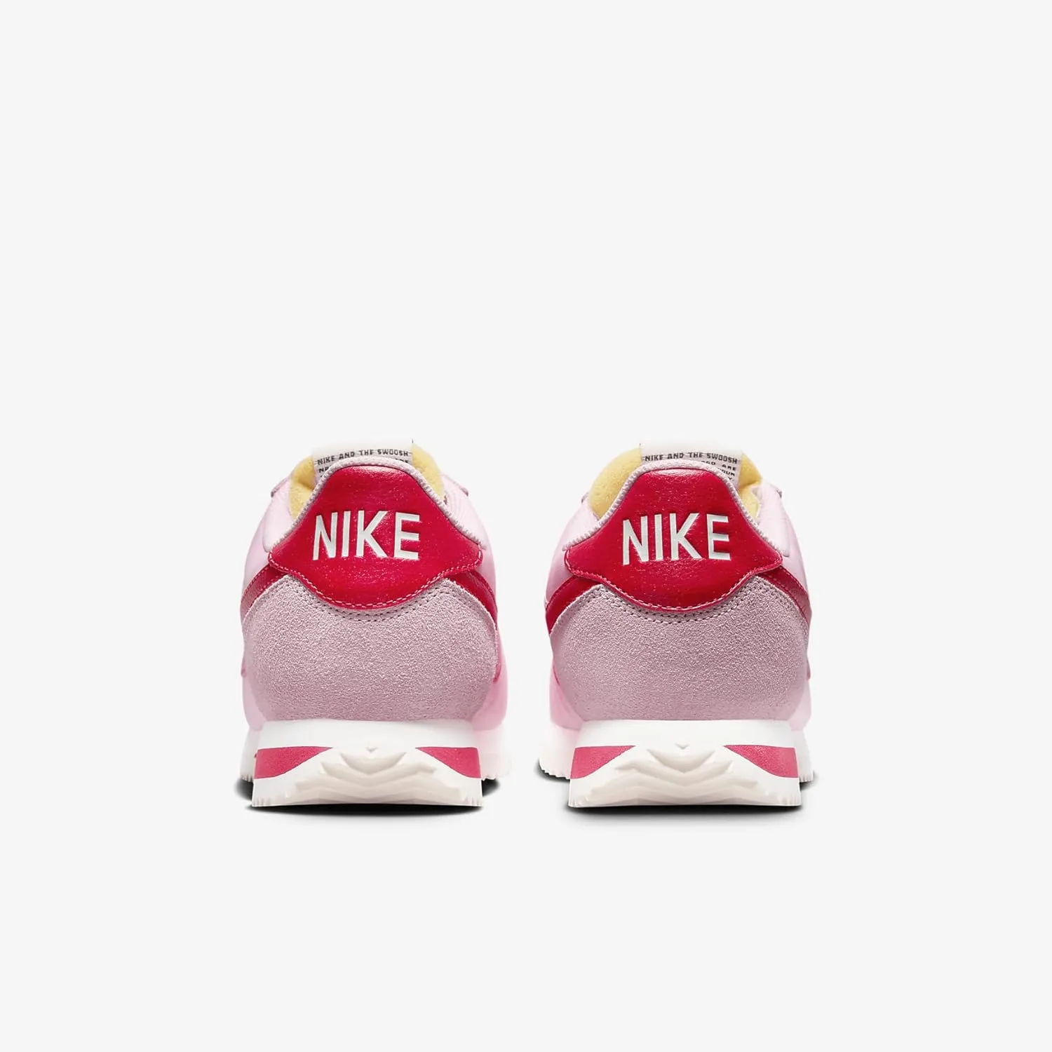 Nike Cortez Textile Shoes (HF9994-600, Medium Soft Pink/Sail/Team Orange/Fire Red)