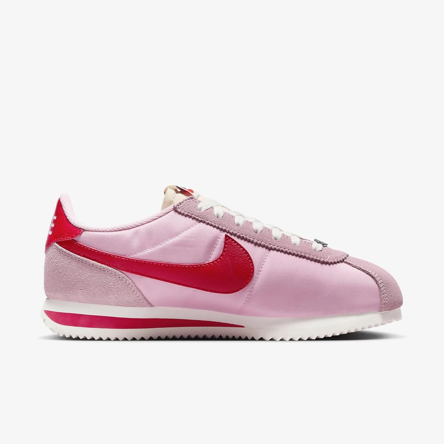 Nike Cortez Textile Shoes (HF9994-600, Medium Soft Pink/Sail/Team Orange/Fire Red)