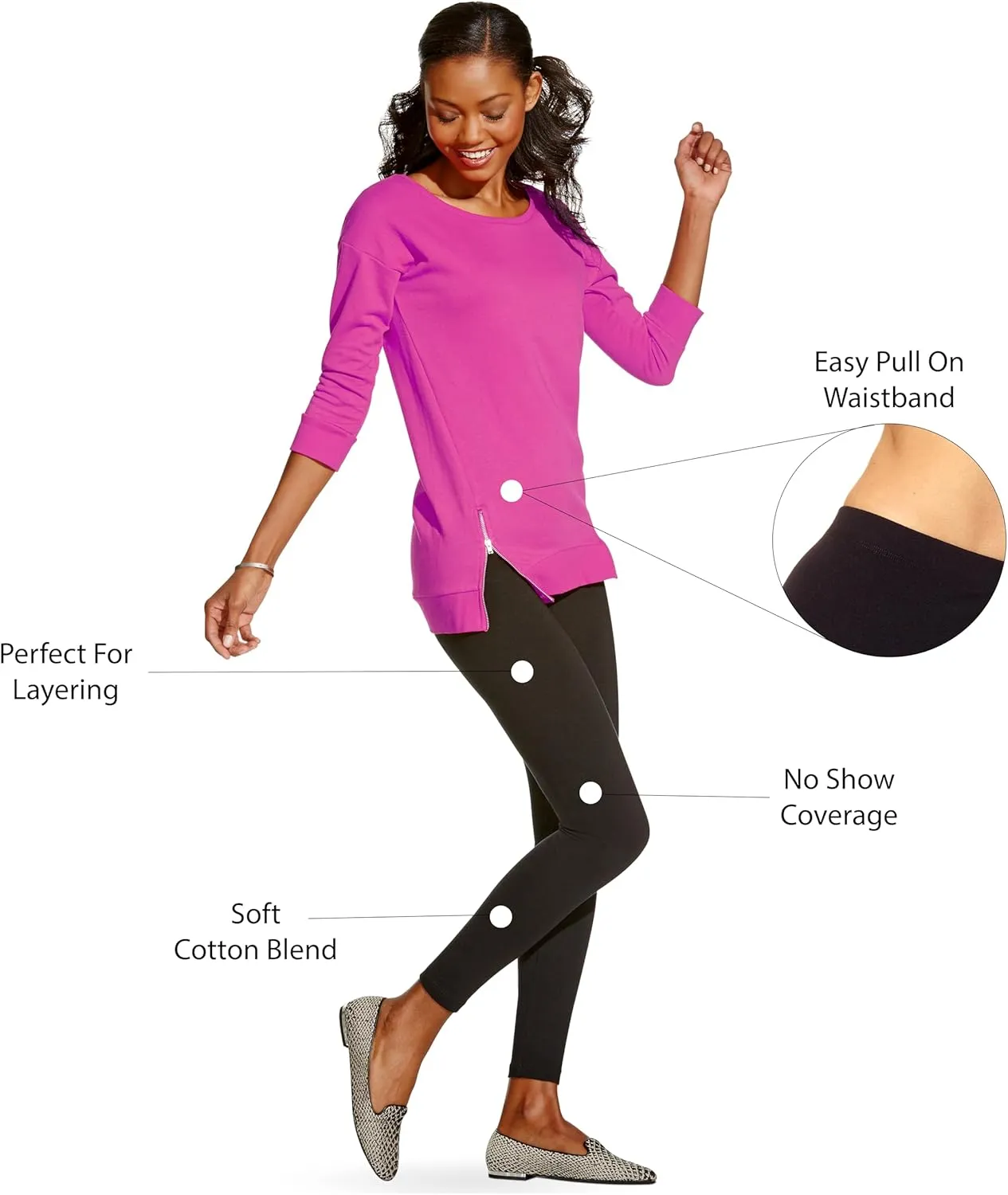 No Nonsense Women's Cotton Legging