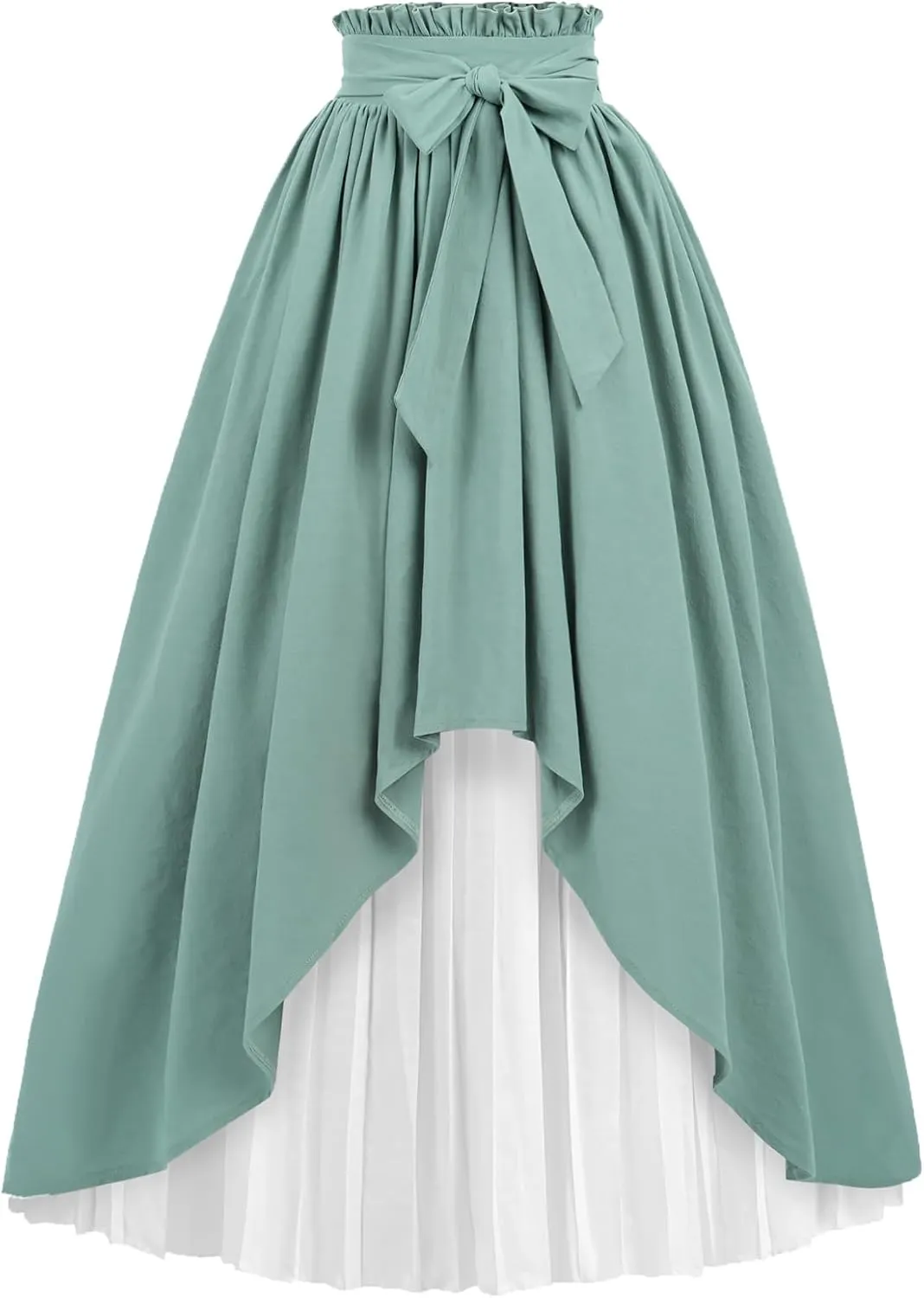 NSPSTT Victorian Skirt for Women Flowy Maxi Skirts High Waisted Ren Faire Skirt Renaissance Costume