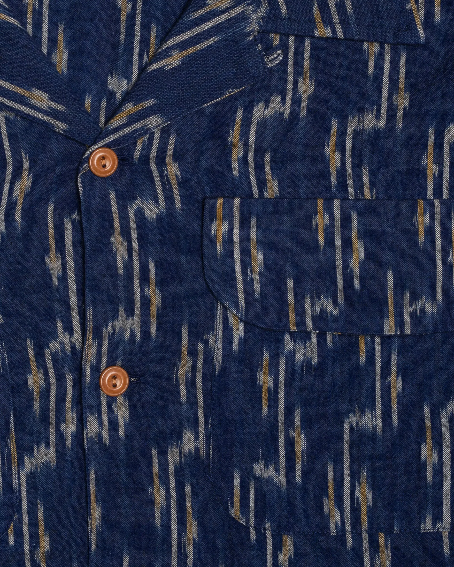 Nudie Jeans Arvid Ikat Shirt - Blueberry