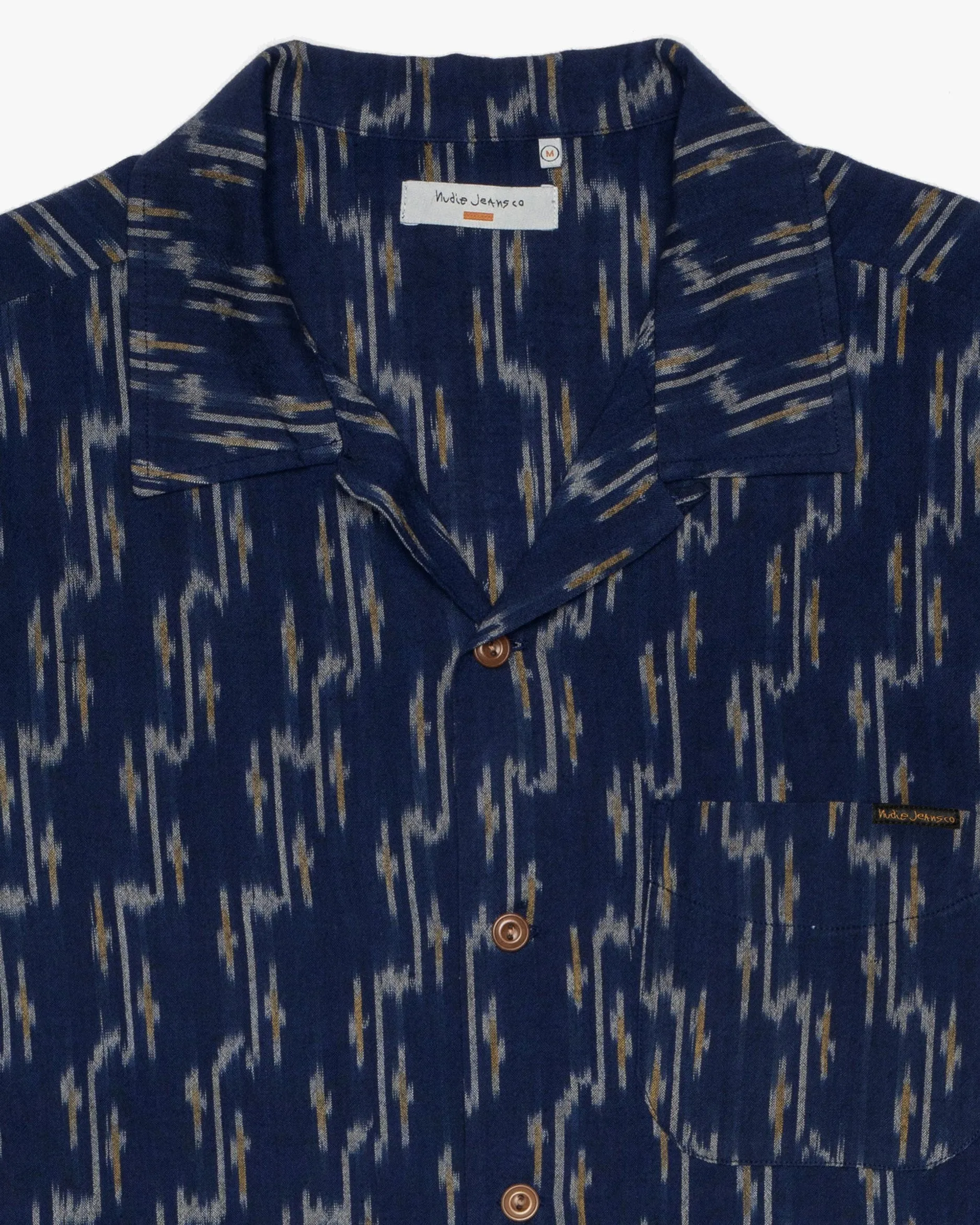 Nudie Jeans Arvid Ikat Shirt - Blueberry