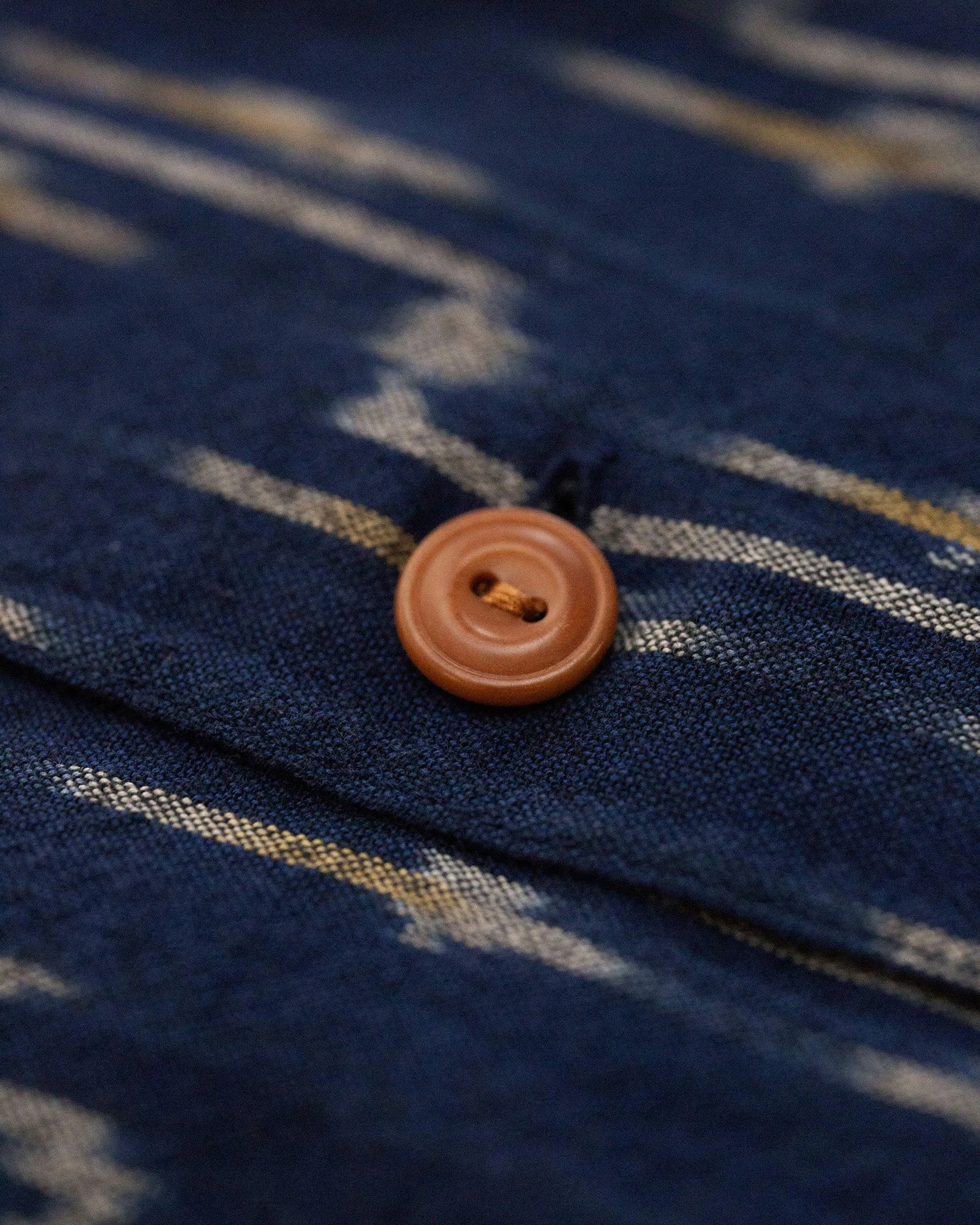Nudie Jeans Arvid Ikat Shirt - Blueberry