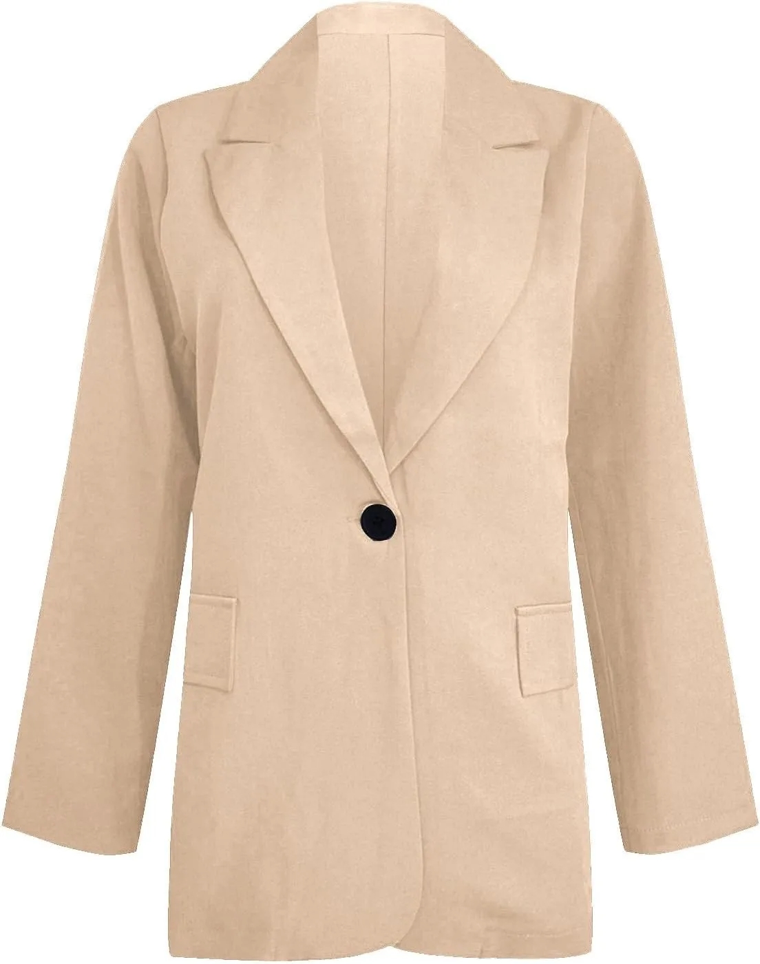 Oversized Blazer Sets Women 2 Piece Outfits Open Front Lapel Neck Button Business Casual Blazers Slim Wedding Trouser