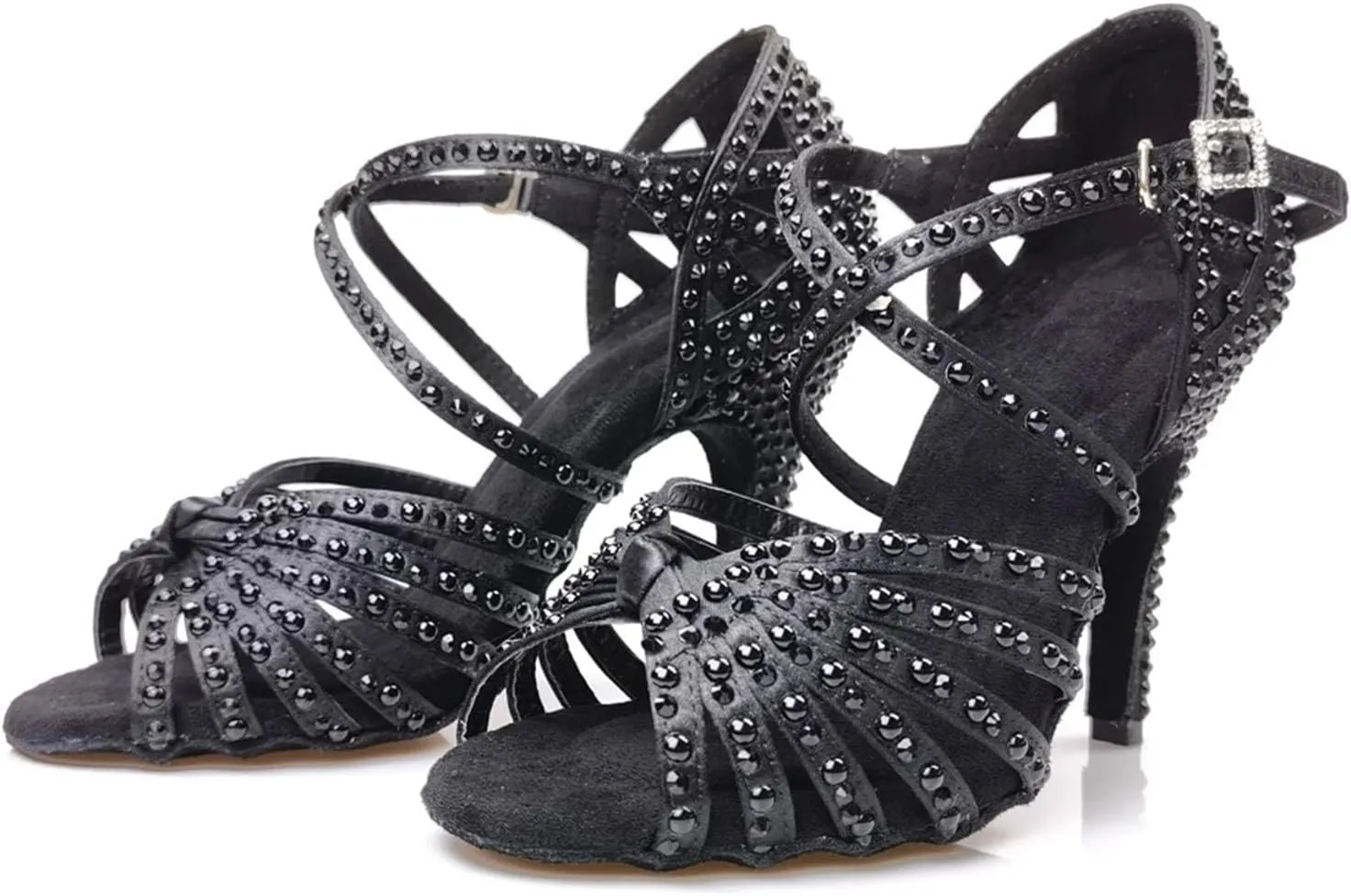 Pearl Ballroom Dance Shoes - Modern Tango Heels for Girls/Wedding (9CM/3.54")