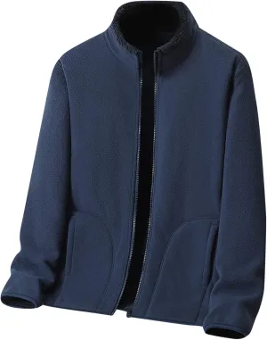 peqiut Mens Jacket Fashion Heat Sweater Solid Color Fleece Hiking Mens Winter Jackets Windbreaker Coats with Pockets Comfort