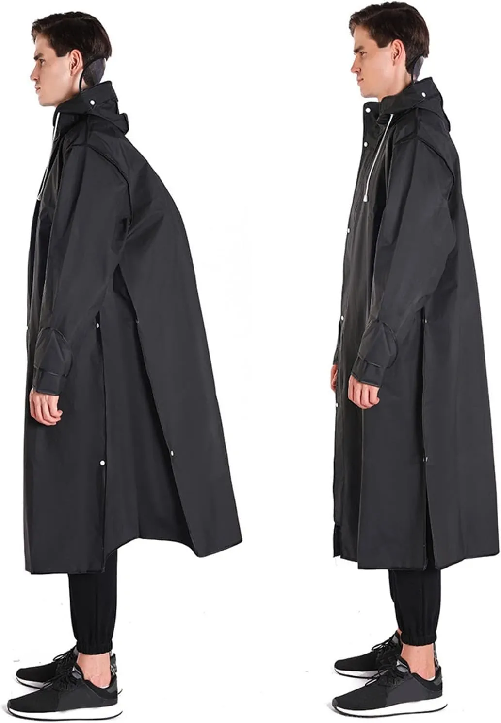 peqiut Mens Jacket Fashion Long Sleeve Mens Winter Jackets Casual Thickened Insulated Windbreaker Long Coats with Pockets