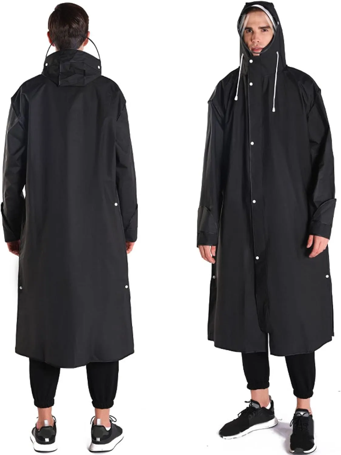 peqiut Mens Jacket Fashion Long Sleeve Mens Winter Jackets Casual Thickened Insulated Windbreaker Long Coats with Pockets
