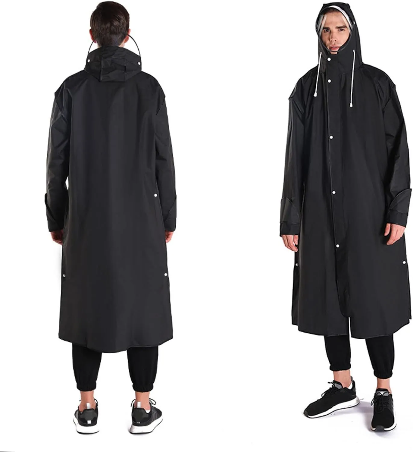 peqiut Mens Jacket Fashion Long Sleeve Mens Winter Jackets Casual Thickened Insulated Windbreaker Long Coats with Pockets