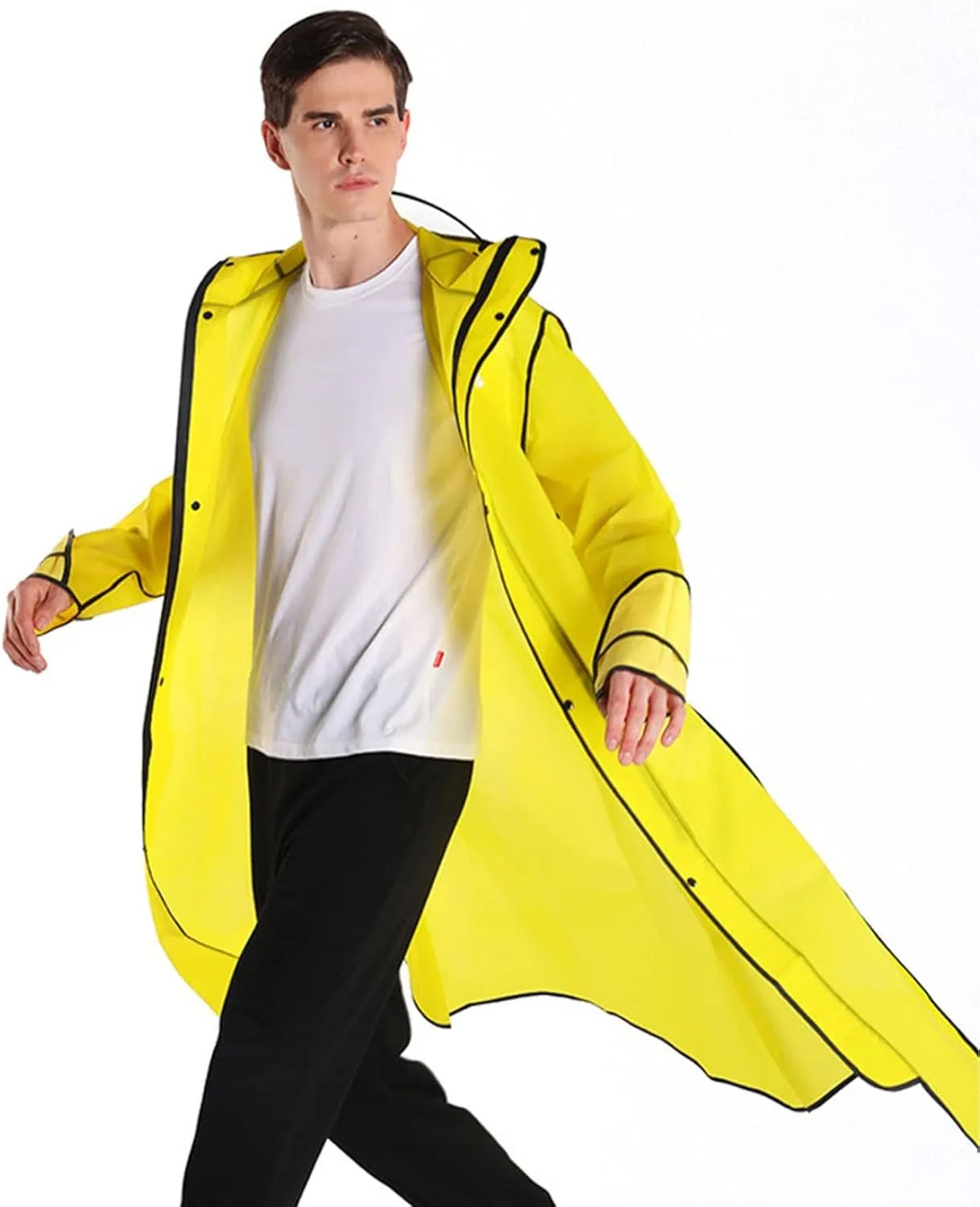 peqiut Mens Jacket Fashion Long Sleeve Mens Winter Jackets Casual Thickened Insulated Windbreaker Long Coats with Pockets