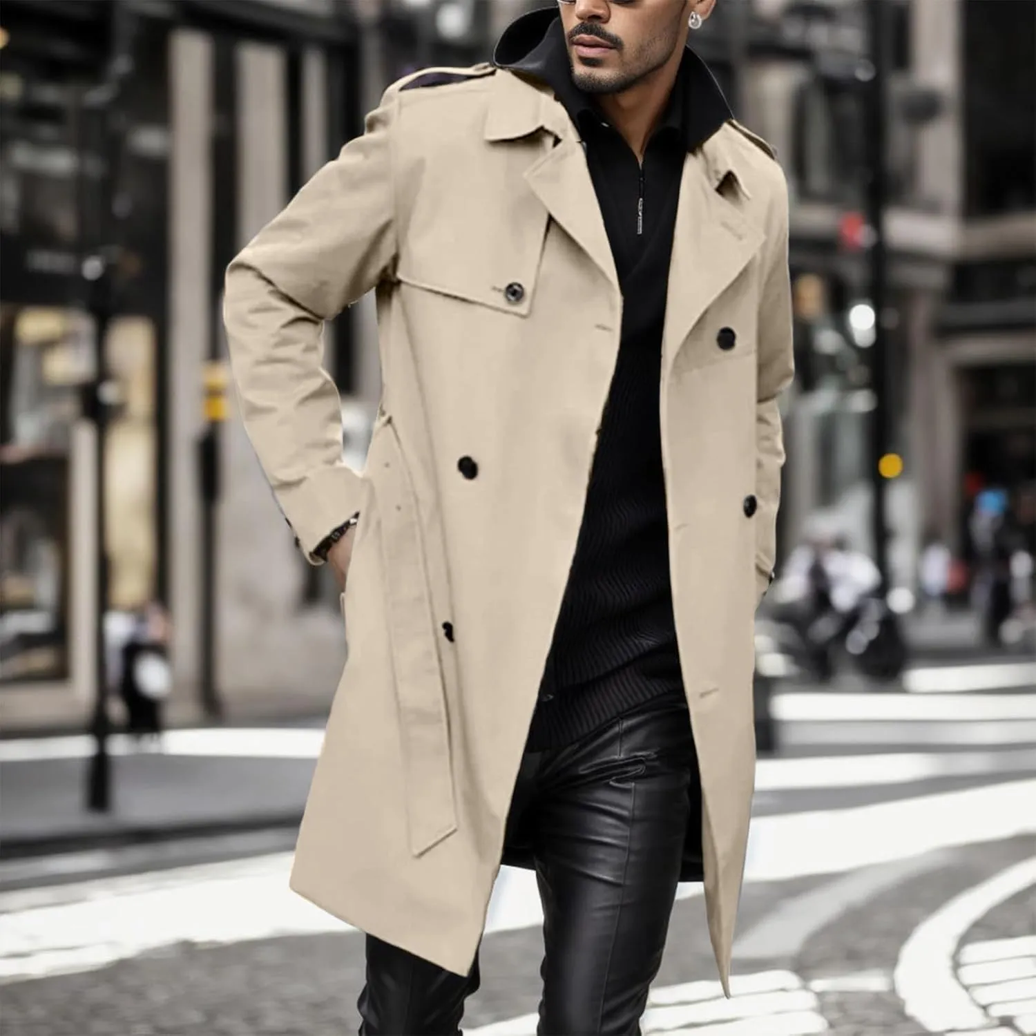 peqiut Mens Jacket Fashion Zipper Long Sleeve Mens Winter Jackets Casual Solid Color Windbreaker Coats with Pockets