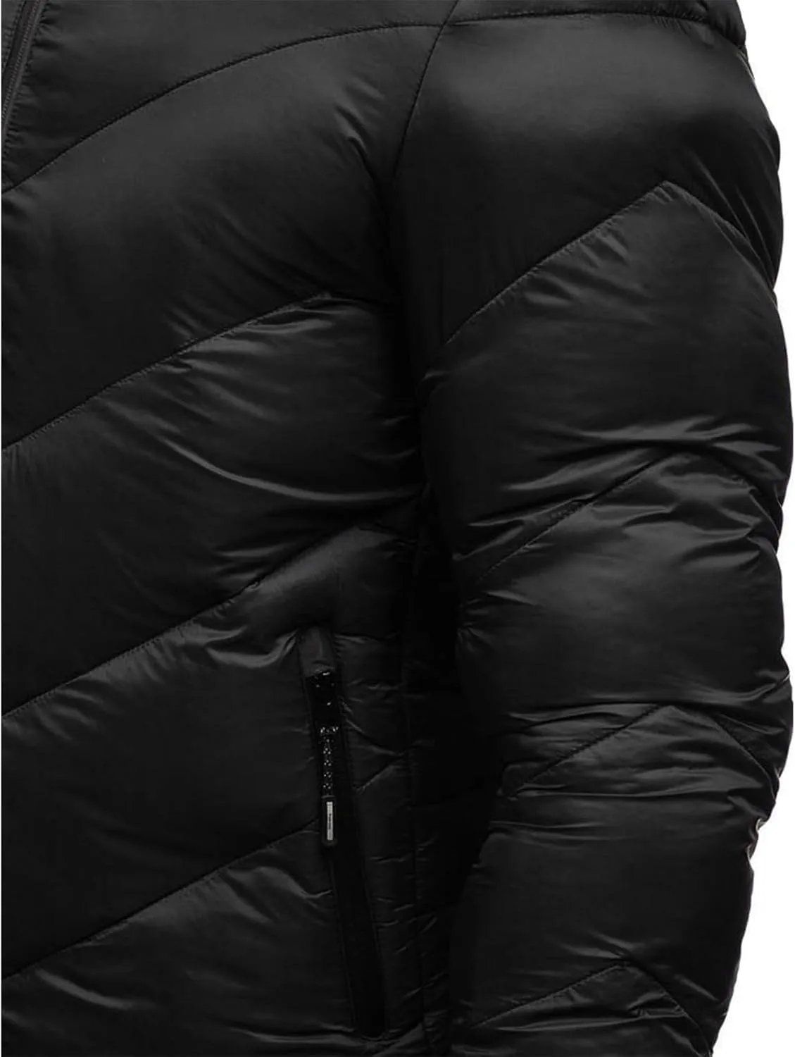 peqiut Winter Jacket For Men Full Zipper Warm Fall Winter Coats Cotton Padded Solid Color Hooded Jacket Comfort