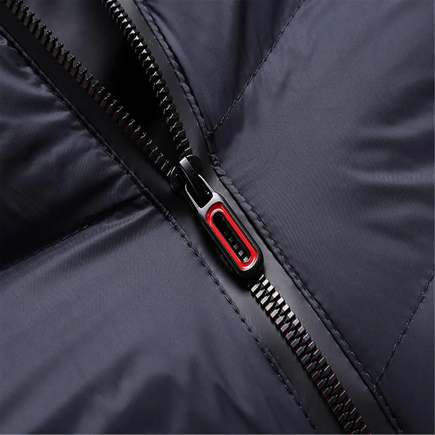 peqiut Winter Jacket For Men Warm Fall Winter Coats Cotton Padded Solid Color Long Sleeved Hooded Jacket Comfort