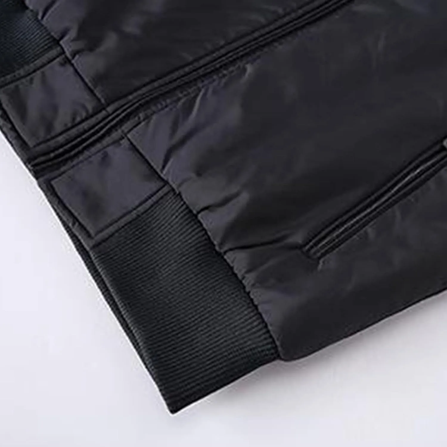 peqiut Winter Jacket For Men Zipper Cotton Padded Warm Fall Winter Coats Plus Size Pocket Leisure Jacket Comfort