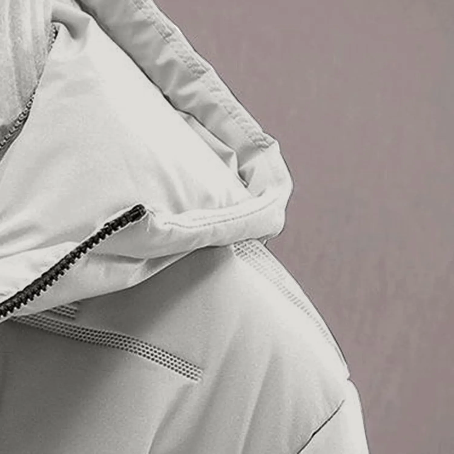 peqiut Winter Jacket For Men Zipper Cotton Padded Warm Fall Winter Hooded Coats Fashion Solid Color Jacket Comfort