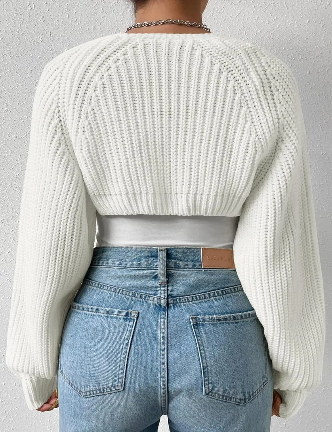 Plus Size Women's Long Sleeve Open Front Crop Cardigan Drop Shoulder Shrug Oversized Ribbed Knit Bolero Sweater