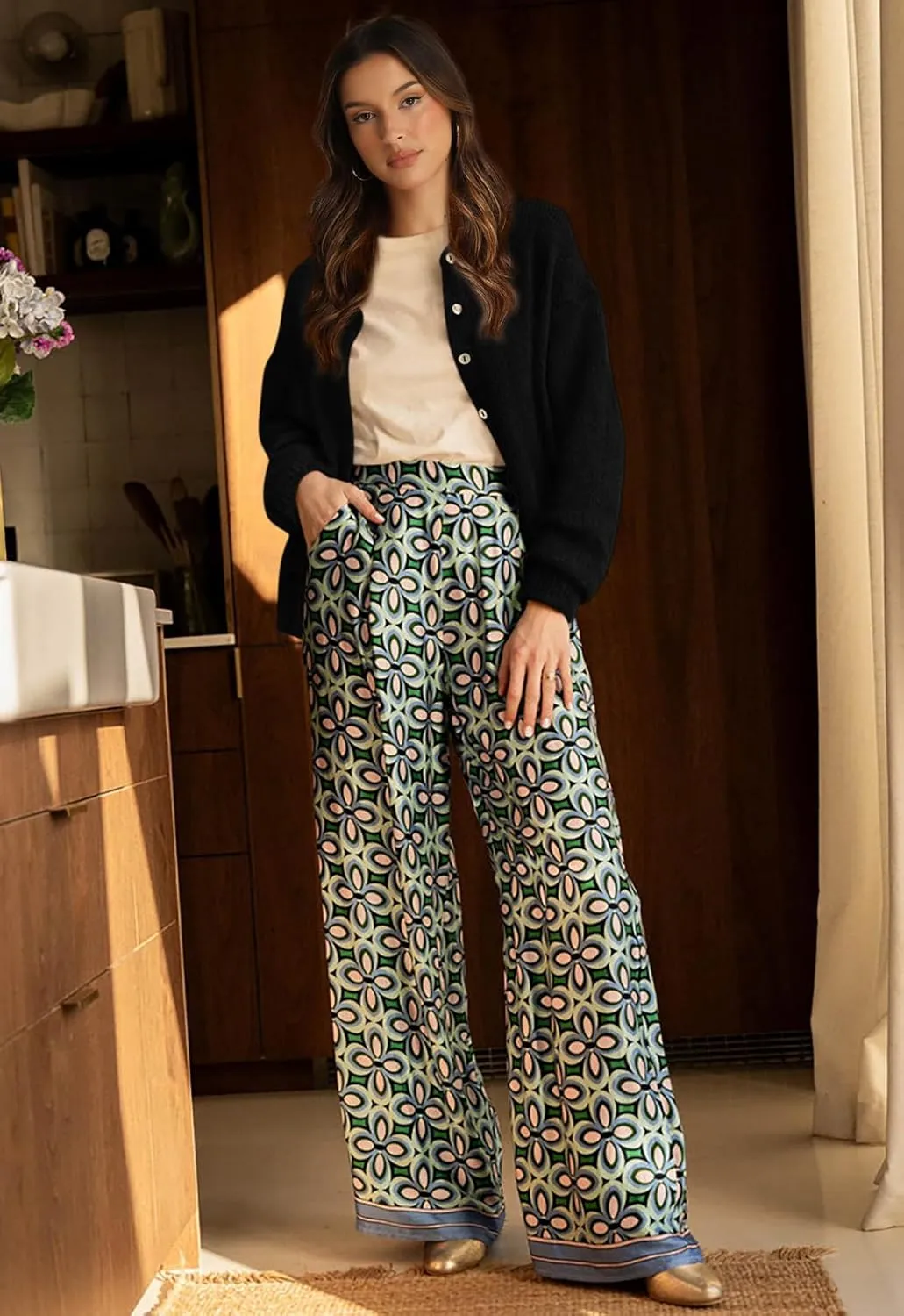 PRETTYGARDEN Long Sleeve Crewneck Button Down Womens Sweaters Spring Open Front Chunky Cardigan Sweaters for Women 2025