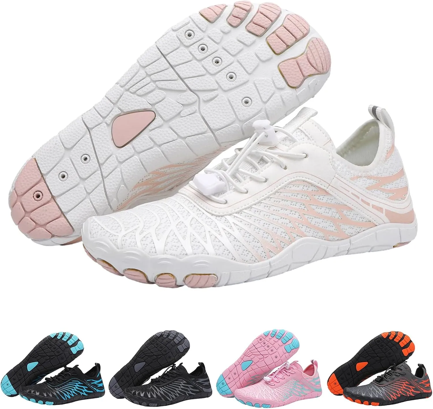 Pro Barefoot Shoes Womens Mens Hike Barefoot Shoe with Wide Toe Box Healthy Non-Slip Quick-Dry Aqua Shoes Lightweight Breathable Sports Hiking Walking Sneaker Outdoor Hiking Footwear