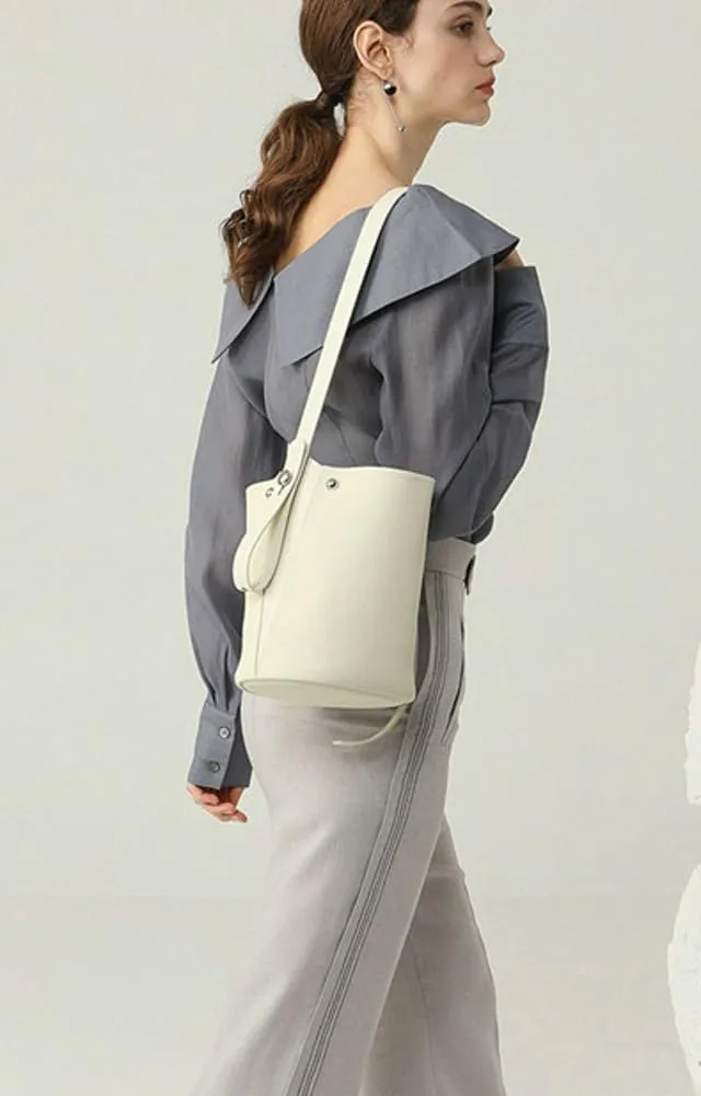 PU Leather Bucket Bag Women Trendy Crescent Hobo Bags Underarm Shoulder Bag Cute Crossbody Purse Summer Tote Handbag 2025