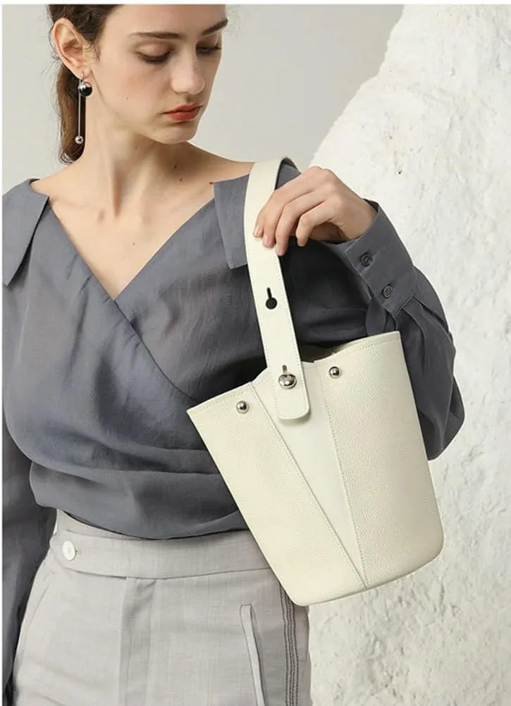 PU Leather Bucket Bag Women Trendy Crescent Hobo Bags Underarm Shoulder Bag Cute Crossbody Purse Summer Tote Handbag 2025