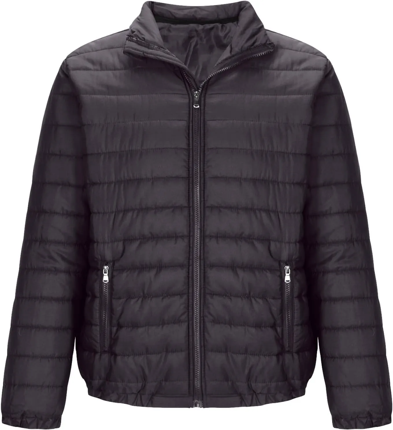 Puffer Jacket Men Packable Lightweight Down Jacket Zip up Quilted Jacket Warm Insulated Coats Thermal Winter Jacket