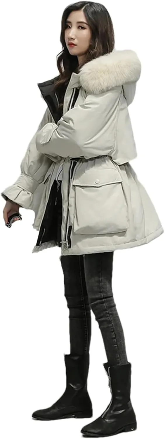 Pulcykp Women Down Jackets Coat Winter Thick Warm Bubble Puffer Coat Parkas Cotton Padded Jackets Outwear