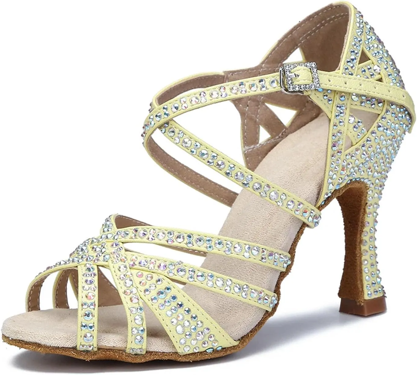 Purple Wedding Dance Shoes - Ballroom Heels for Salsa/Latin Parties (9CM/3.54")