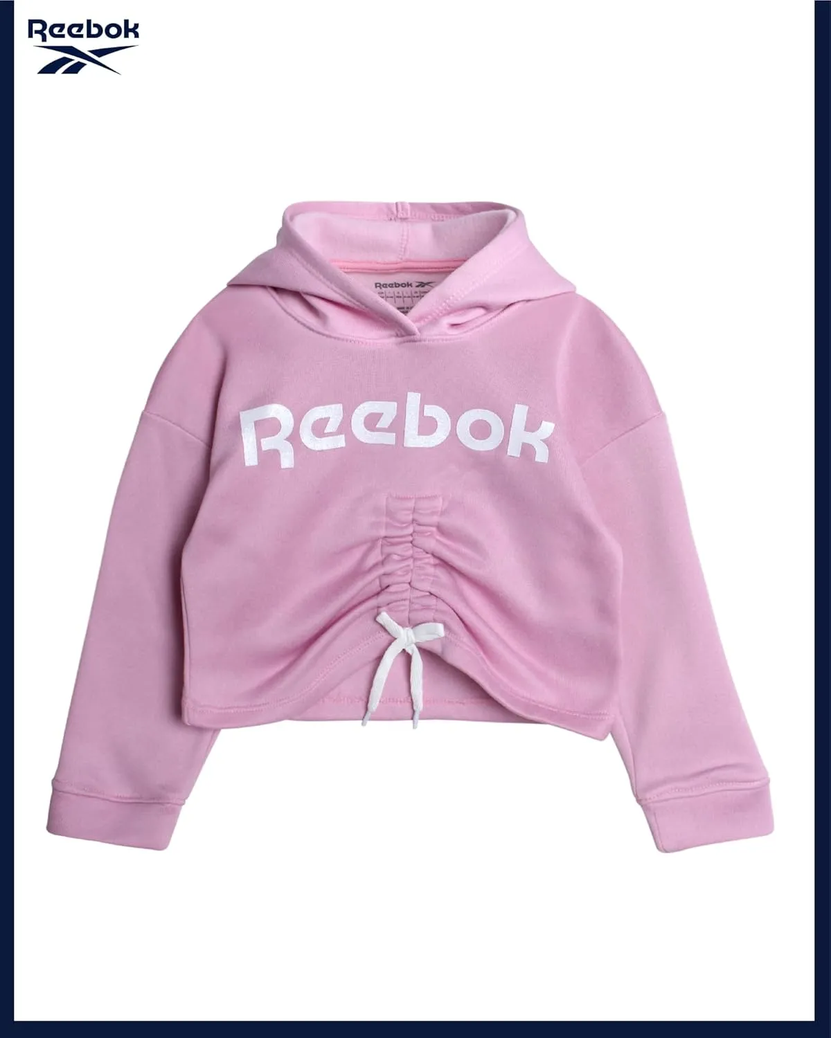 Reebok Baby Girls' Pants Set - 3 Piece Fleece Lined Sweatshirt, Graphic Tee and Jogger Pants for Infant and Toddler (12M-6X)