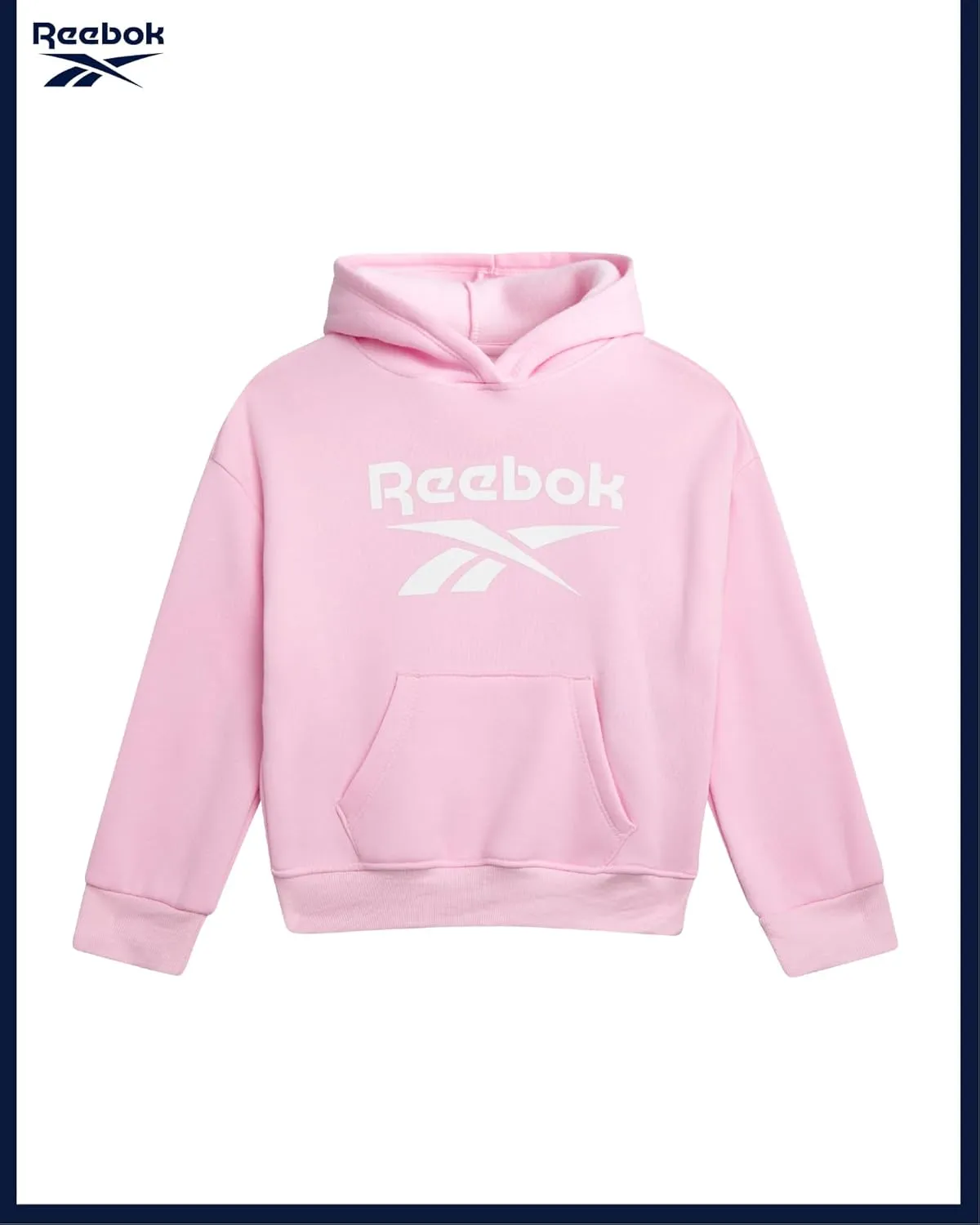 Reebok Baby Girls' Pants Set - 3 Piece Fleece Lined Sweatshirt, Graphic Tee and Jogger Pants for Infant and Toddler (12M-6X)