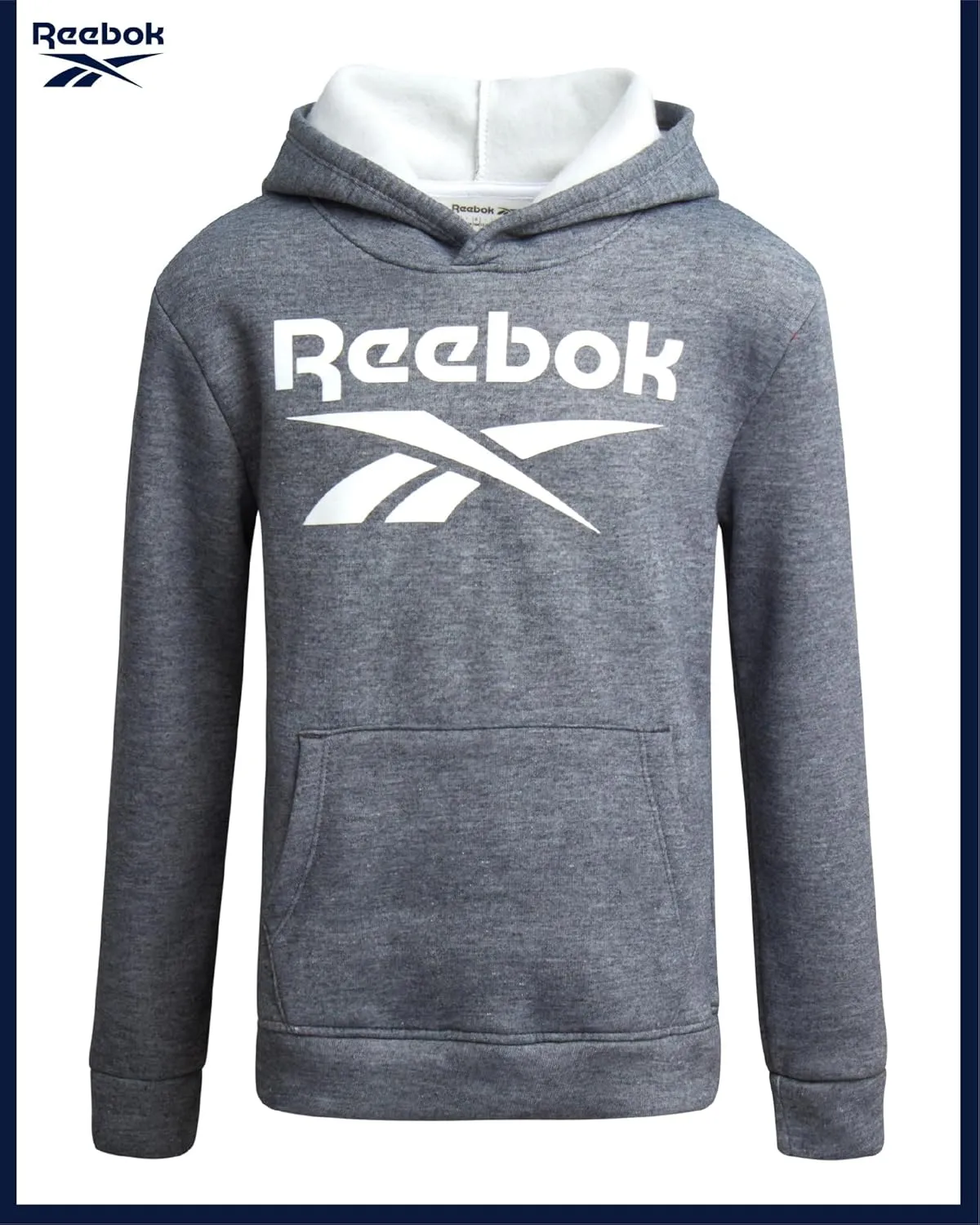 Reebok Boys' Sweatsuit Set - 3 Piece Pullover Hoodie Sweatshirt, Jogger Sweatpants, and T-Shirt - Activewear Pants Set (8-14)