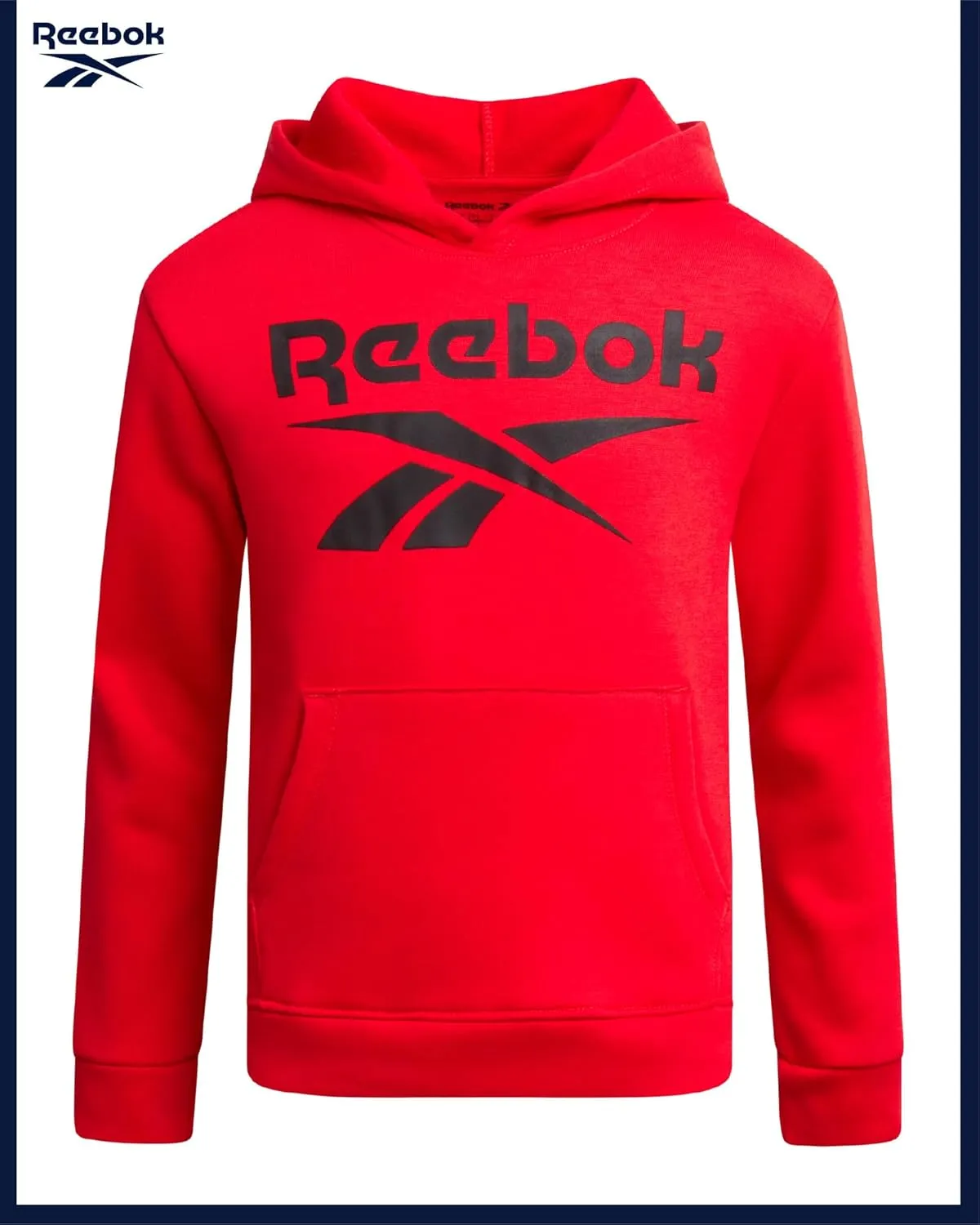 Reebok Boys' Sweatsuit Set - 3 Piece Pullover Hoodie Sweatshirt, Jogger Sweatpants, and T-Shirt - Activewear Pants Set (8-14)