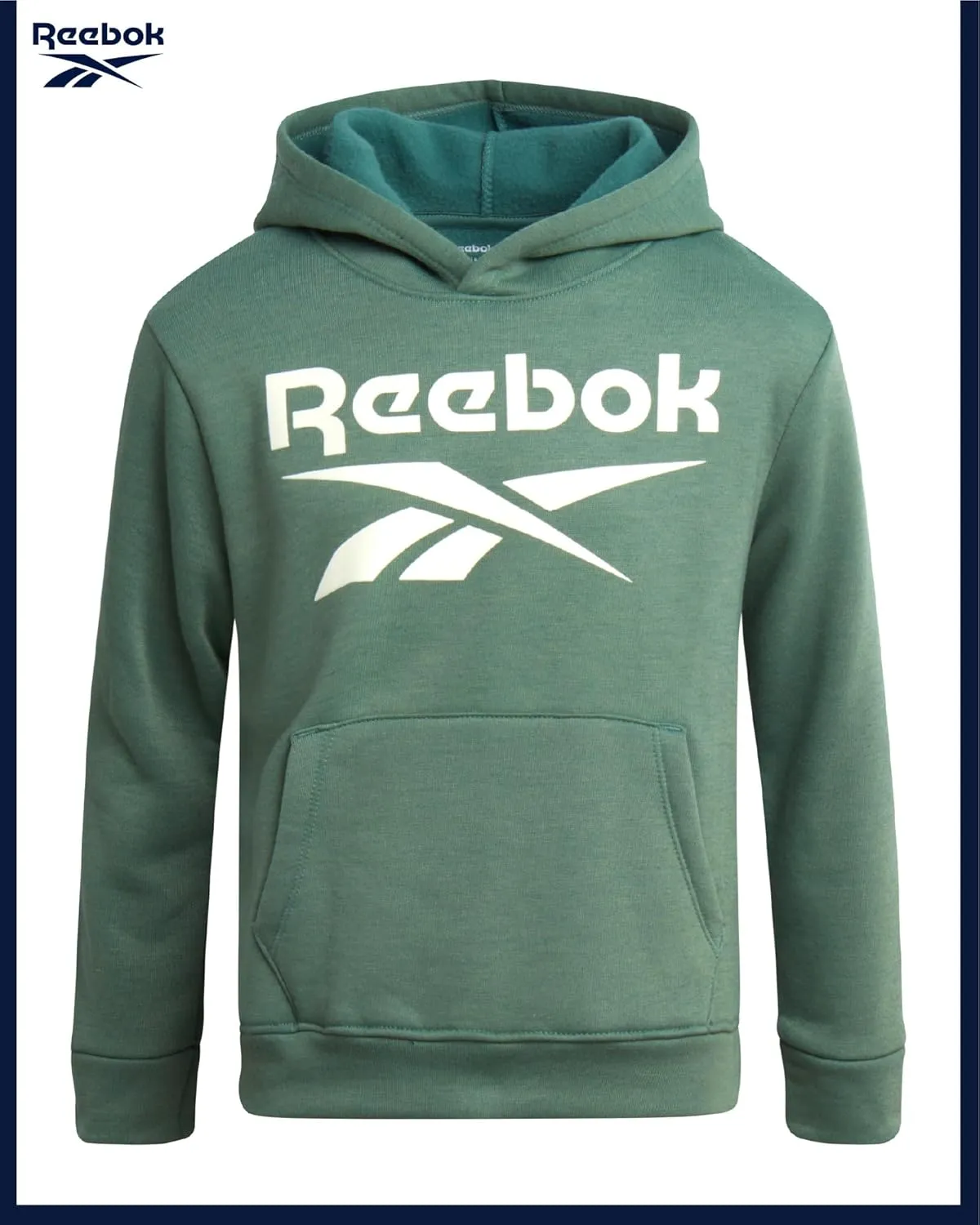 Reebok Boys' Sweatsuit Set - 3 Piece Pullover Hoodie Sweatshirt, Jogger Sweatpants, and T-Shirt - Activewear Pants Set (8-14)