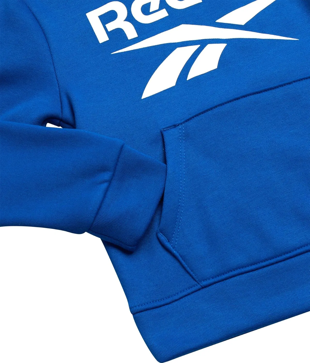 Reebok Toddler Boys' Sweatsuit Set - 3 Piece Pullover Hoodie Sweatshirt, T-Shirt, and Jogger Sweatpants Set (Sizes: 2T-7)