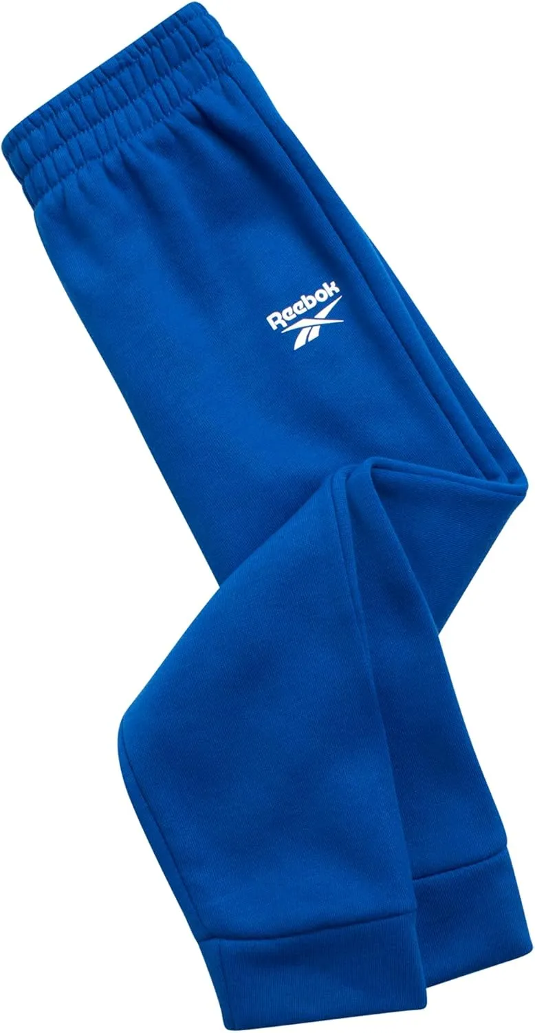 Reebok Toddler Boys' Sweatsuit Set - 3 Piece Pullover Hoodie Sweatshirt, T-Shirt, and Jogger Sweatpants Set (Sizes: 2T-7)