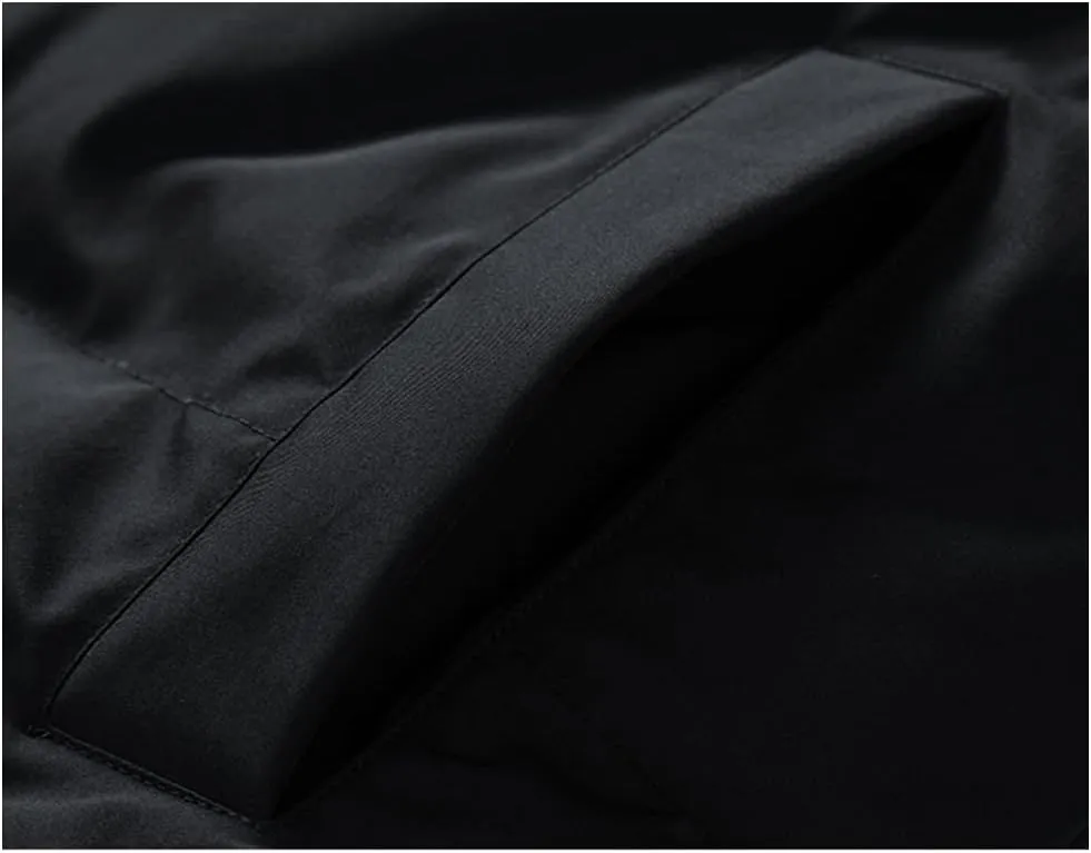 REHJJDFD Men Jackets Men Warm Fleece Thickened Cotton Padded Jackets Men Stand Collar Casual Coats