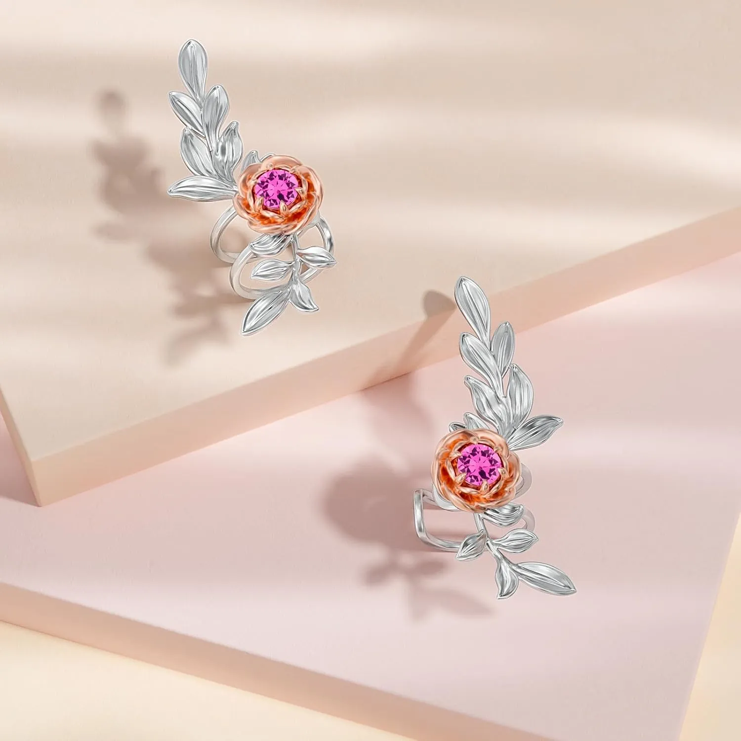 Rose/Dragonfly/Butterfly Ear Cuffs for Non Pierced Ears 925 Sterling Silver Earrings Cuffs Cartilage Cuffs Christmas Jewelry Gifts for Women