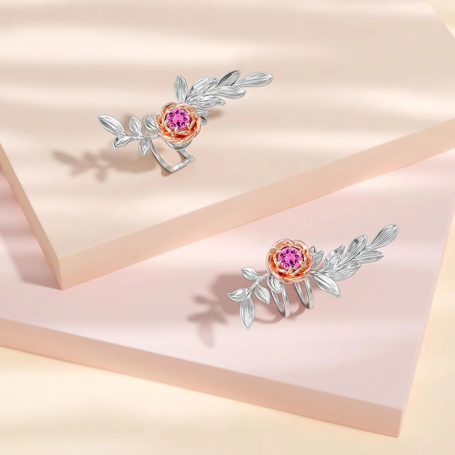 Rose/Dragonfly/Butterfly Ear Cuffs for Non Pierced Ears 925 Sterling Silver Earrings Cuffs Cartilage Cuffs Christmas Jewelry Gifts for Women
