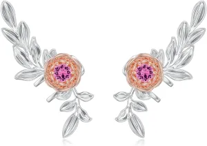 Rose/Dragonfly/Butterfly Ear Cuffs for Non Pierced Ears 925 Sterling Silver Earrings Cuffs Cartilage Cuffs Christmas Jewelry Gifts for Women