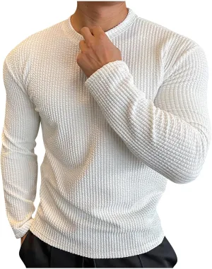 RTRDE Men's Big & Tall Sweaters Sweaters Pullover Slim Fit Comfortable Knitted Long Sleeve Casual Dress Sweater, M-3XL
