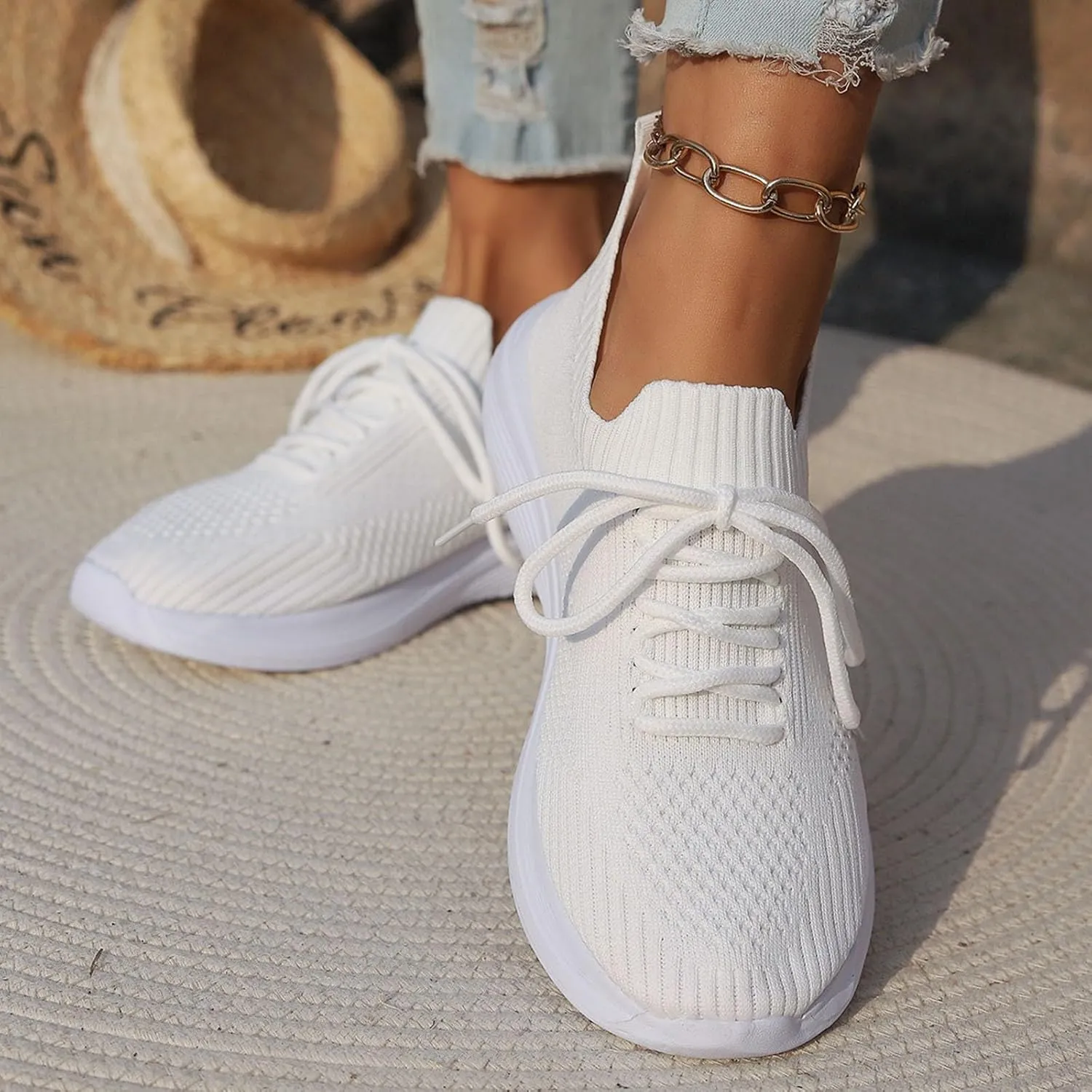 Running Shoes Women Walking Shoes Lightweight Tennis Shoes Non Slip Shoes Casual Breathable Sneakers for Workout Sports