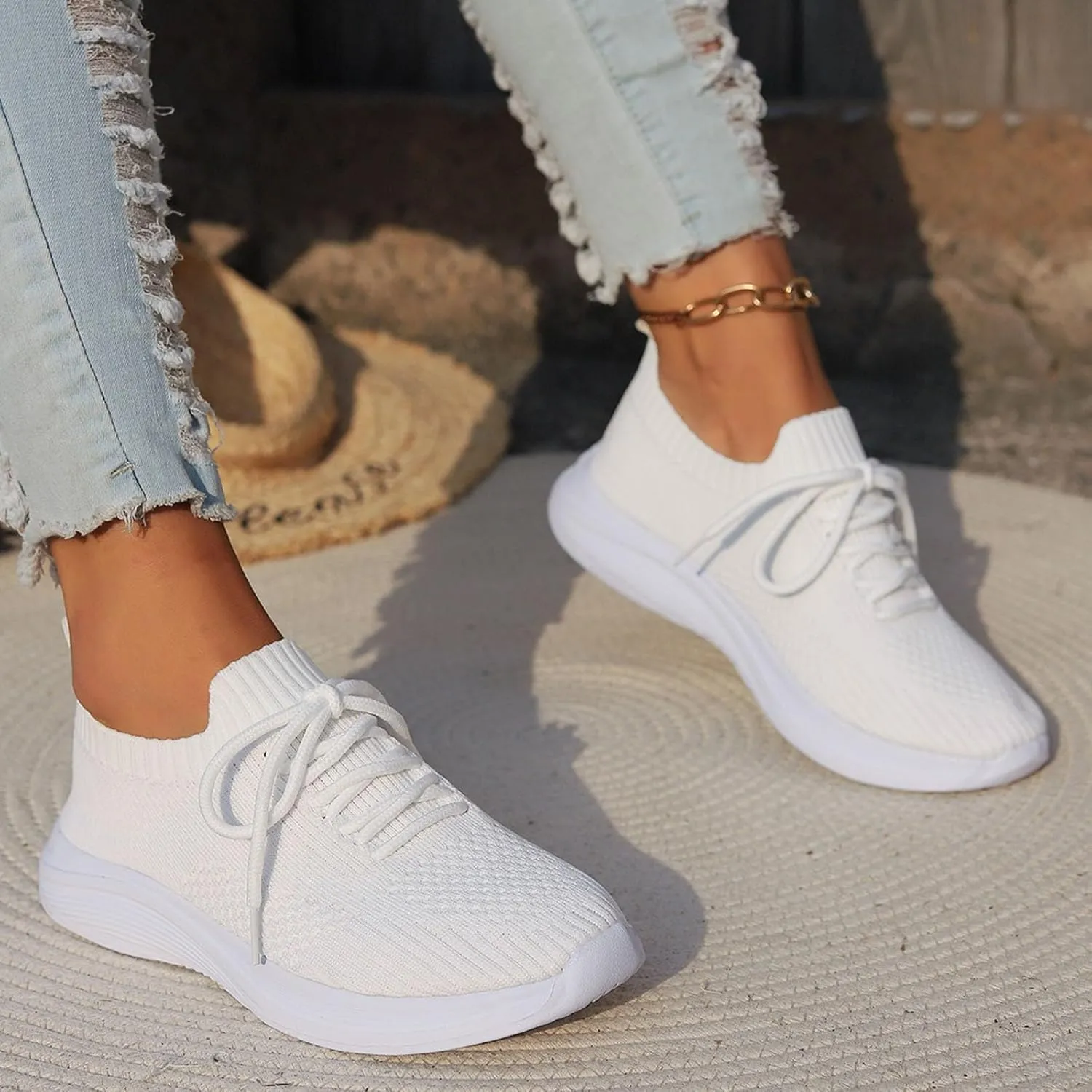 Running Shoes Women Walking Shoes Lightweight Tennis Shoes Non Slip Shoes Casual Breathable Sneakers for Workout Sports