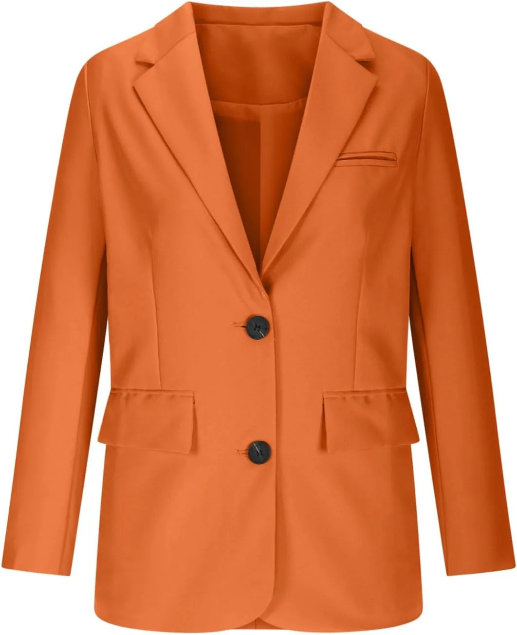 SEAOPEN Women's Business Casual Long Sleeve Blazer Open Front Lapel Jacket Suit Work Office Blazer with Pocket