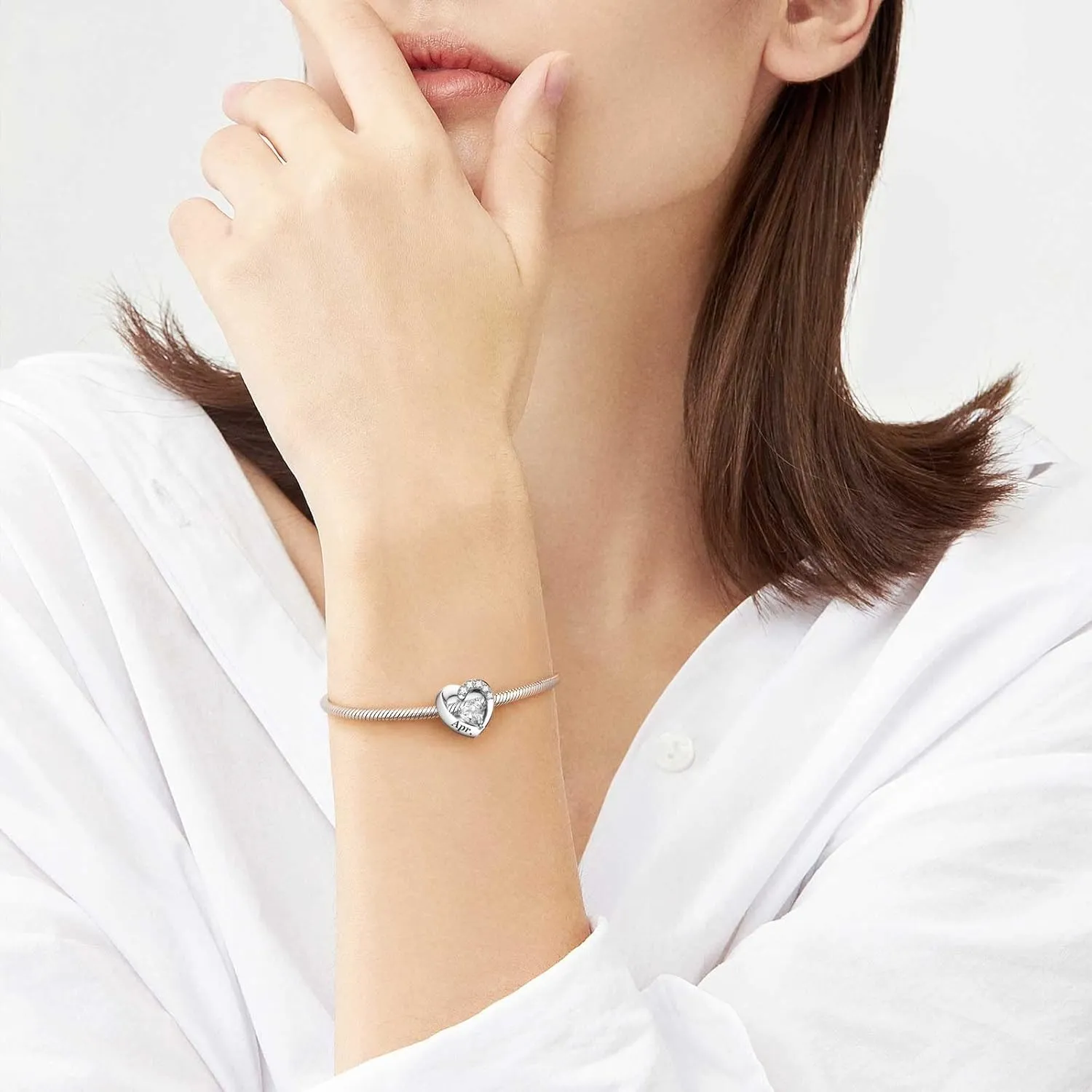 SEVENWELL Birthstone Charms with Birth Month Flower Engraved Fit Charms Bracelet 925 Sterling Silver Beads Charms Happy Birthday for Women