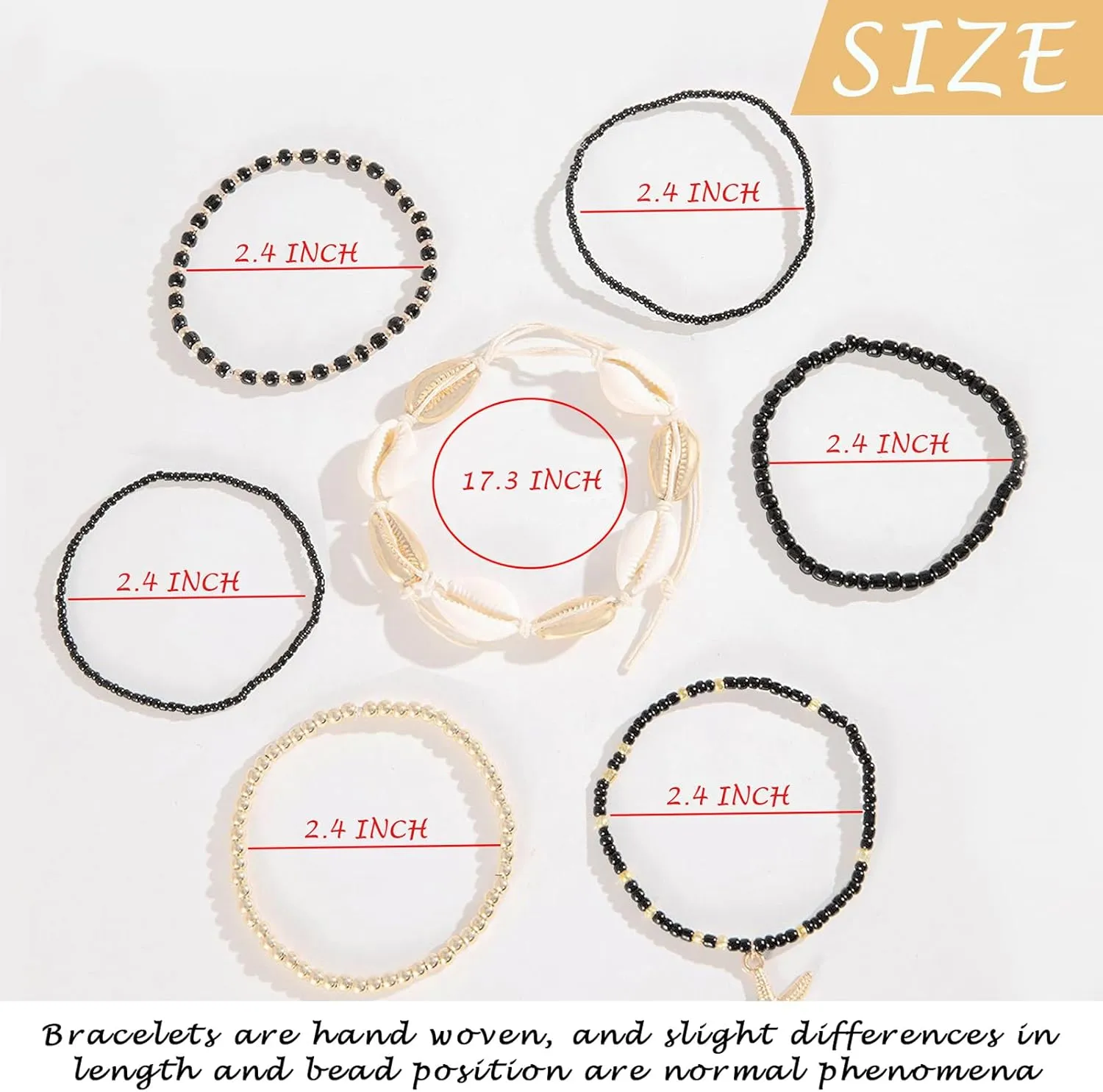 Shell Bracelets for Women Handmade Boho Layered Bracelet Sets Beaded Bracelets Seashell Bracelets Starfish Bracelets Summer Beach Bracelet Surfer Bracelets for Women