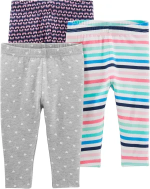 Simple Joys by Carter's Girls' 3-Pack Leggings