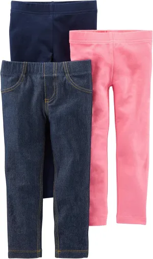 Simple Joys by Carter's Girls' 3-Pack Leggings