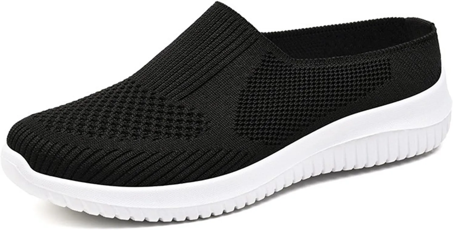 Slip on Mules for Women 2025 Mesh Backless Orthpetic Mule Sneakers Summer Breathable Walking Shoes with Arch-Support