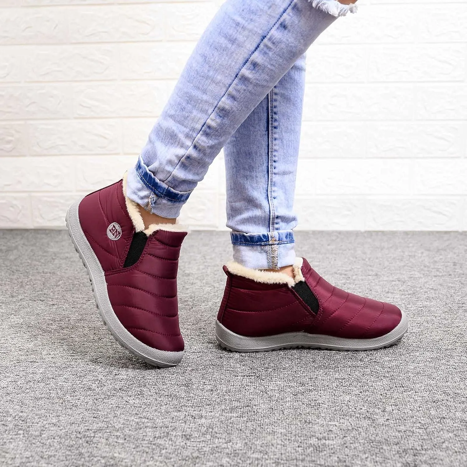 Snow Boots for Women Cute High Ankle Snow Boots Size 9 Wide for Women Extra Wide Width Winter Boots for Women Plus Size Snowboard Boots Women Botas De Invierno Para Mujer Elegantes Cortos