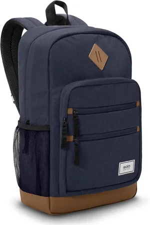 Solo New York Laptop Backpack for Women & Men -Carry On Bookbag for Travel & Work, Lightweight Bag, Side Mesh Pockets, Fits 15.6" Computer - Re:Fresh, Blue